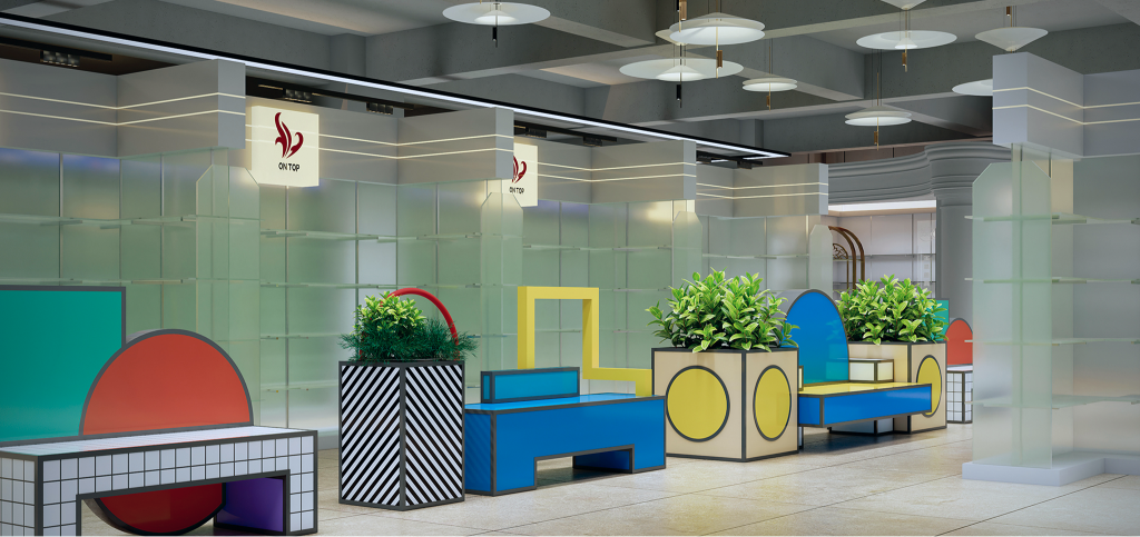 ON TOP showroom product display area